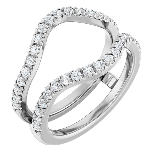5/8 Ctw Lab-Grown Diamond Ring Guard - White Gold - Lab Grown Diamond