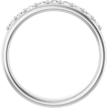 1/2 Ctw Lab-Grown Diamond Flat Band - White Gold - Lab Grown Diamond