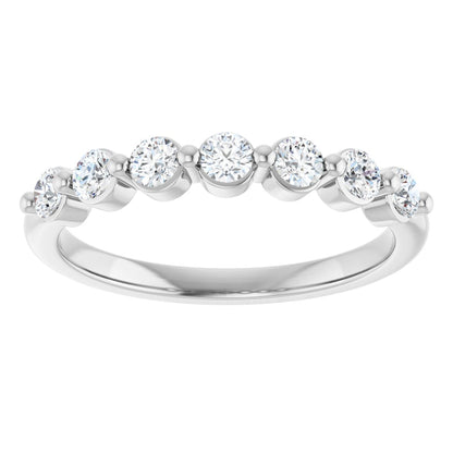 3/8 Ctw Lab-Grown Diamond Anniversary Band - White Gold - Lab Grown Diamond