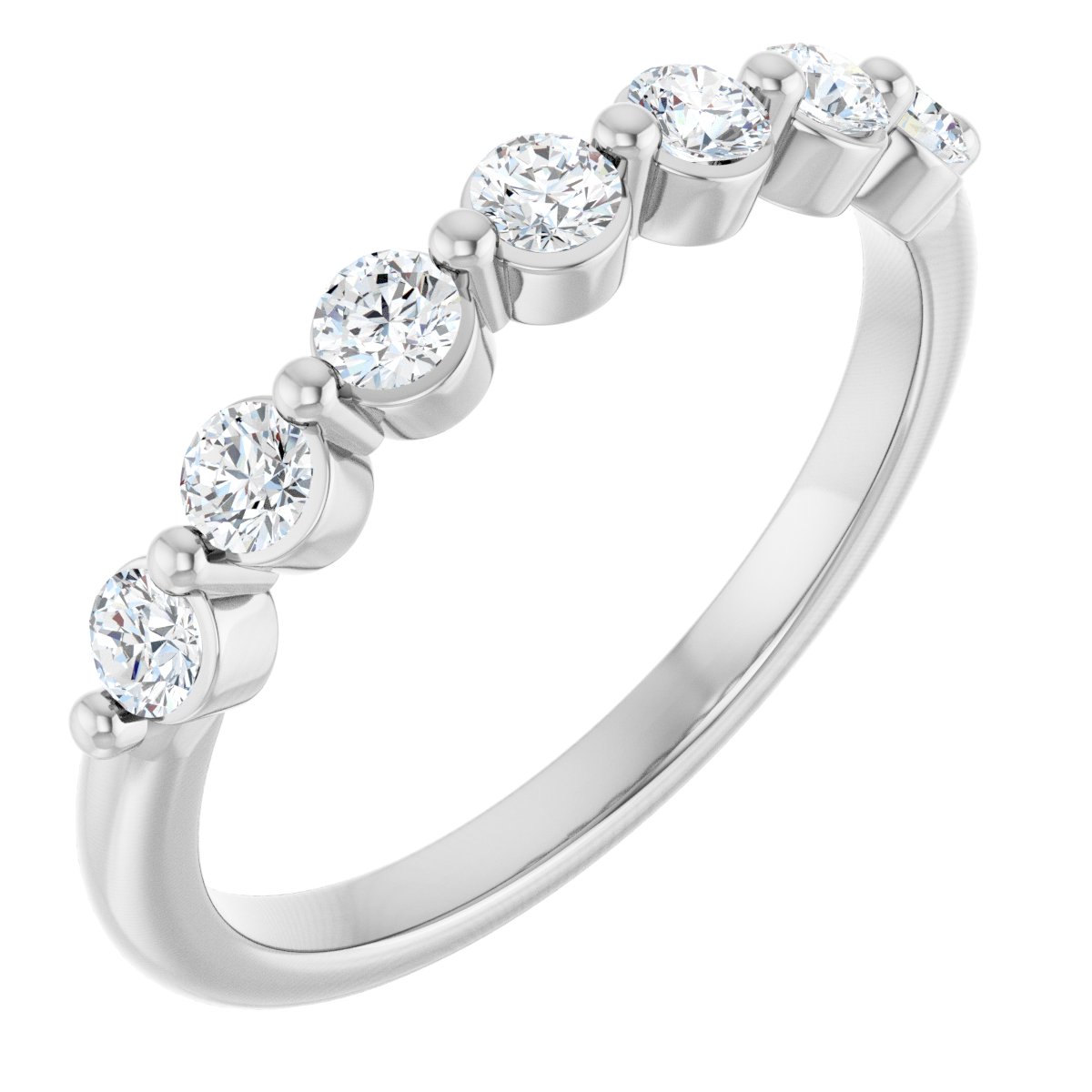 3/8 Ctw Lab-Grown Diamond Anniversary Band - White Gold - Lab Grown Diamond
