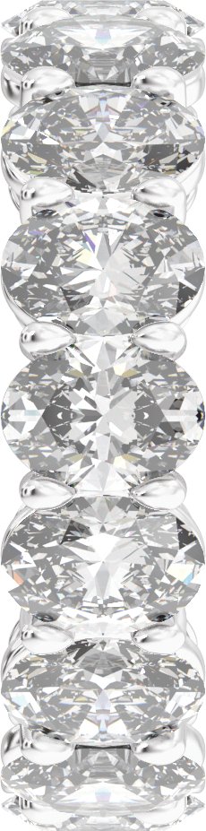 8 1/3 Ctw Oval Lab-Grown Diamond Low Profile Eternity Band - White Gold - Lab Grown Diamond