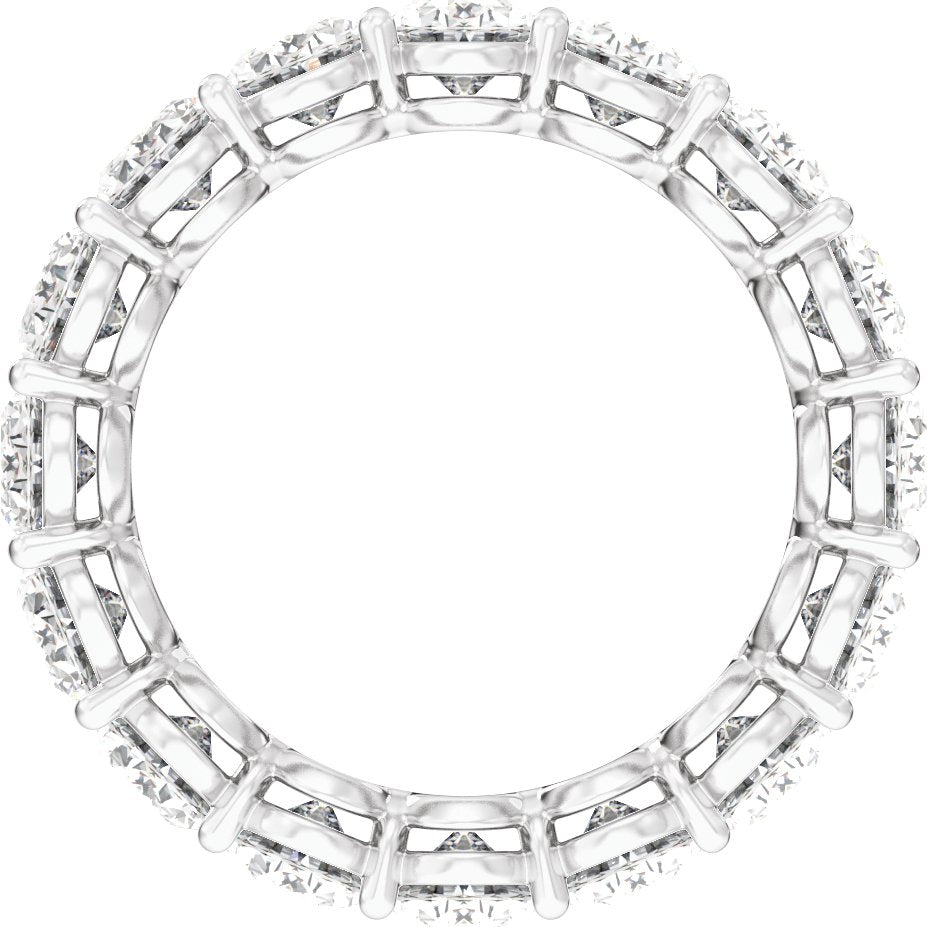 8 1/3 Ctw Oval Lab-Grown Diamond Low Profile Eternity Band - White Gold - Lab Grown Diamond