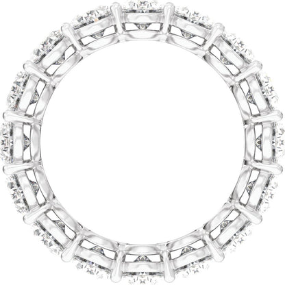 8 1/3 Ctw Oval Lab-Grown Diamond Low Profile Eternity Band - White Gold - Lab Grown Diamond