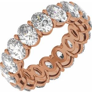 8 1/3 Ctw Oval Lab-Grown Diamond Low Profile Eternity Band