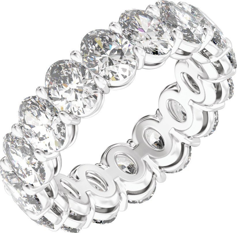 8 1/3 Ctw Oval Lab-Grown Diamond Low Profile Eternity Band