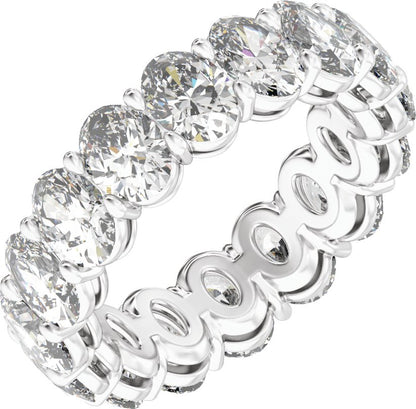 8 1/3 Ctw Oval Lab-Grown Diamond Low Profile Eternity Band