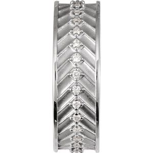1/5 Ctw Lab-Grown Diamond Mens Accented Band