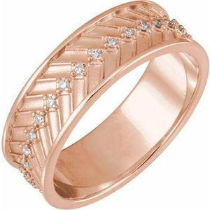 1/5 Ctw Lab-Grown Diamond Mens Accented Band