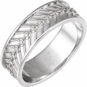 1/5 Ctw Lab-Grown Diamond Mens Accented Band