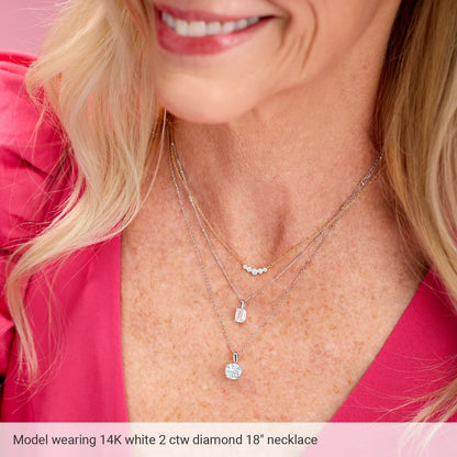 1/2 Ct Lab-Grown Diamond Solitaire 4-Prong Necklace - Lab Grown Diamond