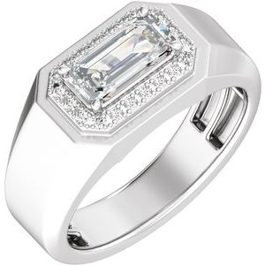 1 3/4 Ctw Lab Grown Diamond Halo Band With Accents