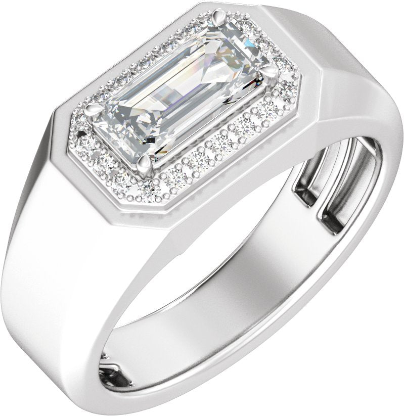 1 3/4 Ctw Lab Grown Diamond Halo Band With Accents