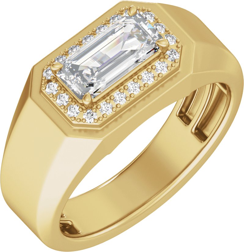 1 3/4 Ctw Lab Grown Diamond Halo Band With Accents