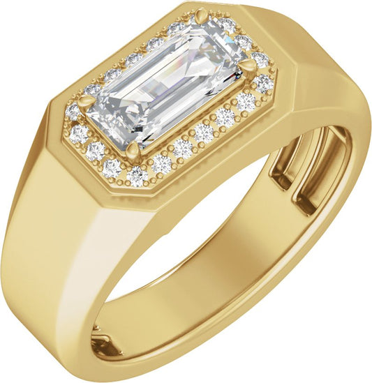 1 3/4 Ctw Lab Grown Diamond Halo Band With Accents