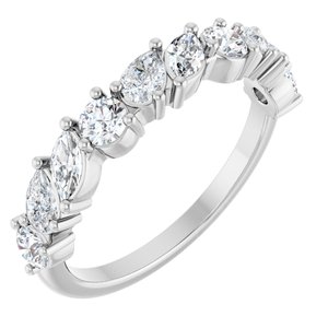 9/10 Ctw Marquise Lab-Grown Diamond Anniversary Band