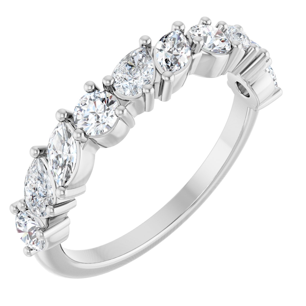 9/10 Ctw Marquise Lab-Grown Diamond Anniversary Band
