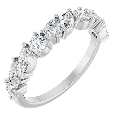 9/10 Ctw Marquise Lab-Grown Diamond Anniversary Band