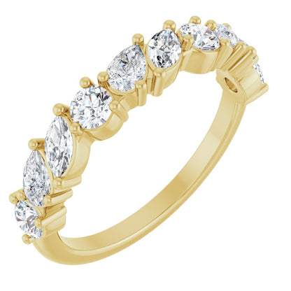 9/10 Ctw Marquise Lab-Grown Diamond Anniversary Band
