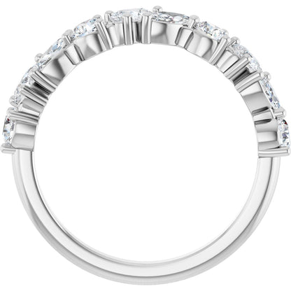 9/10 Ctw Marquise Lab-Grown Diamond Anniversary Band - White Gold - Lab Grown Diamond