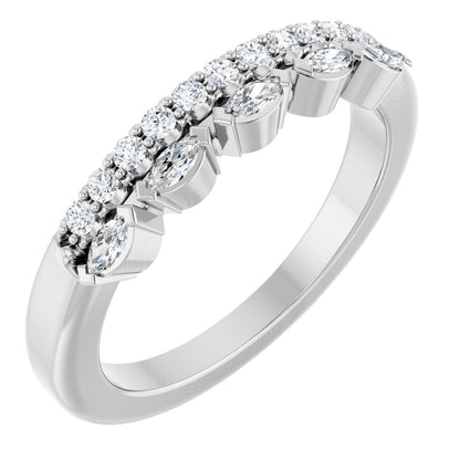 1/3 Ctw Marquise Lab-Grown Diamond Anniversary Band