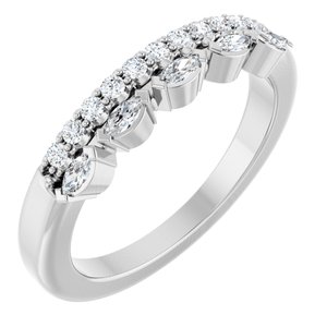 1/3 Ctw Marquise Lab-Grown Diamond Anniversary Band