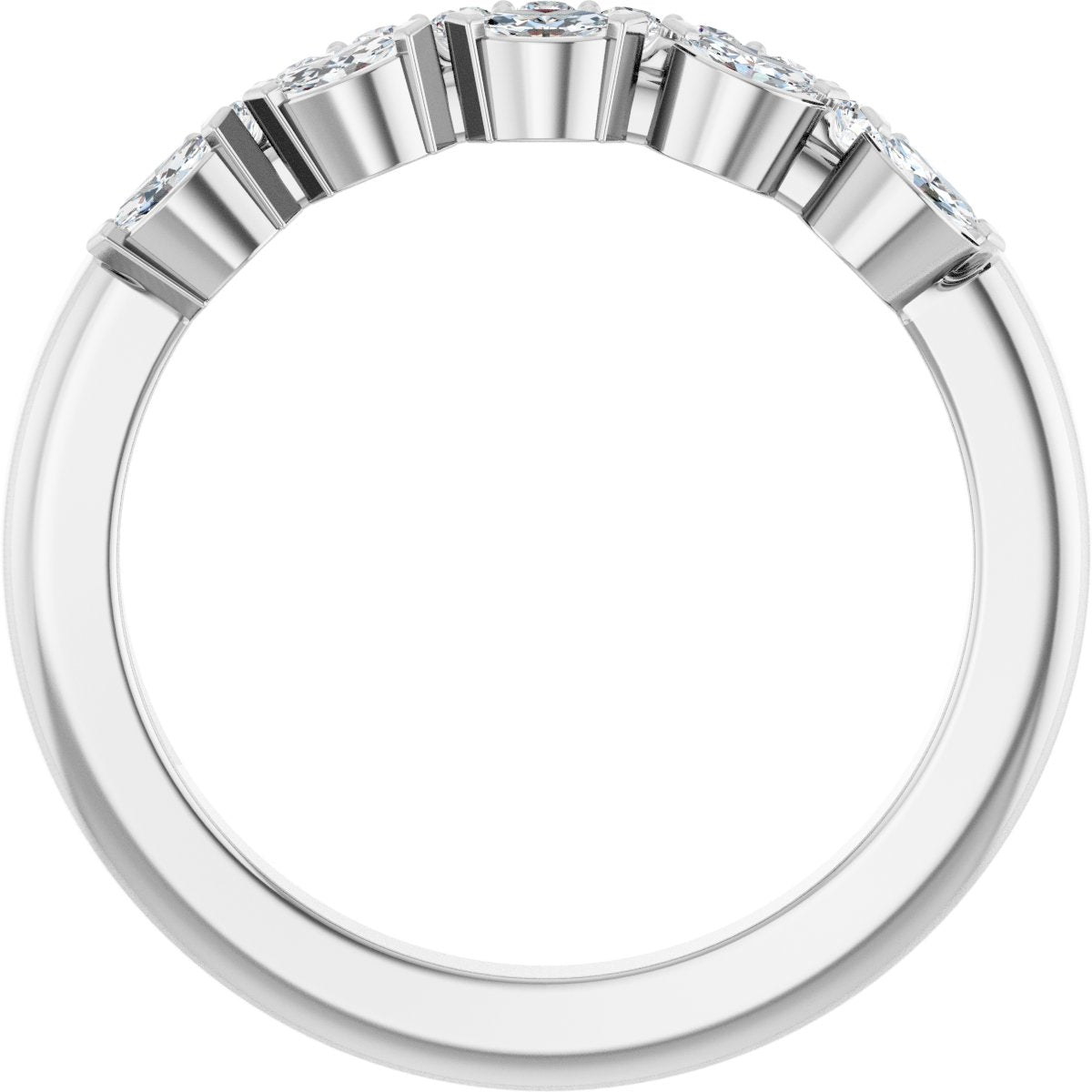 1/3 Ctw Marquise Lab-Grown Diamond Anniversary Band - White Gold - Lab Grown Diamond