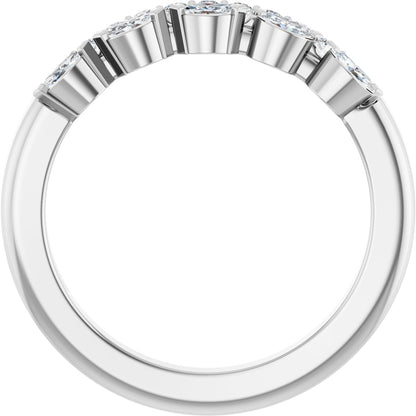 1/3 Ctw Marquise Lab-Grown Diamond Anniversary Band - White Gold - Lab Grown Diamond