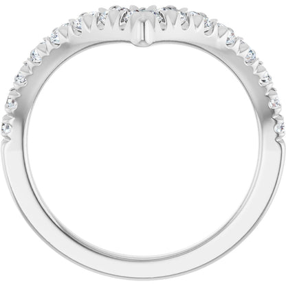 5/8 Ctw Lab-Grown Diamond Contour Band - White Gold - Lab Grown Diamond