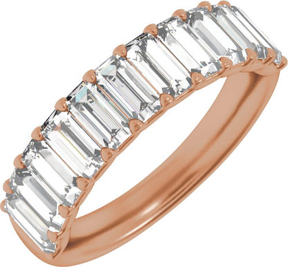 2 1/4 Ctw Straight Baguette Lab-Grown Diamond Anniversary Band