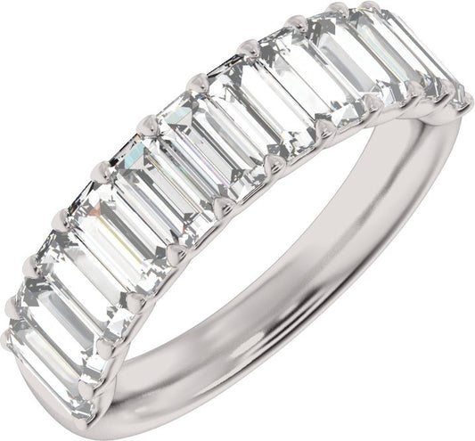 2 1/4 Ctw Straight Baguette Lab-Grown Diamond Anniversary Band