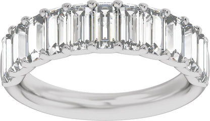 2 1/4 Ctw Straight Baguette Lab-Grown Diamond Anniversary Band - White Gold - Lab Grown Diamond