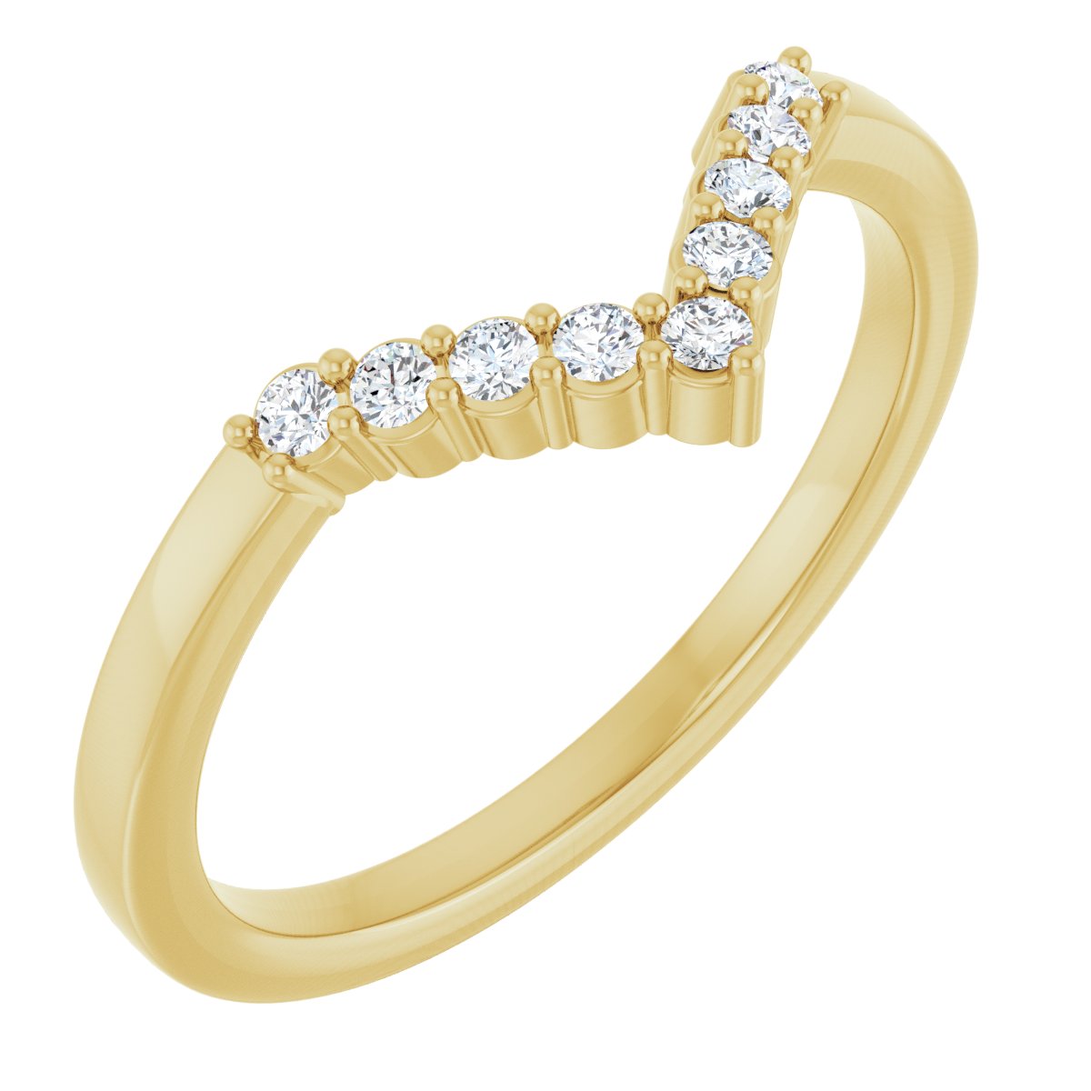 1/8 Ctw Lab-Grown Diamond Contour Band