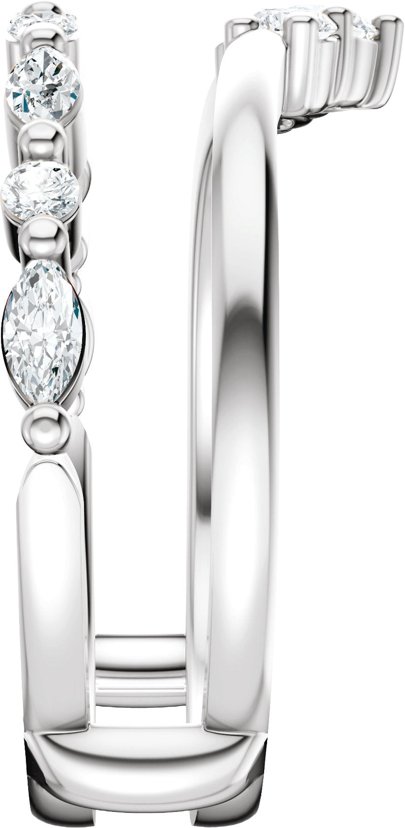 1/2 Ctw Lab-Grown Diamond Ring Guard - White Gold - Lab Grown Diamond