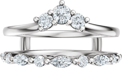 1/2 Ctw Lab-Grown Diamond Ring Guard - White Gold - Lab Grown Diamond