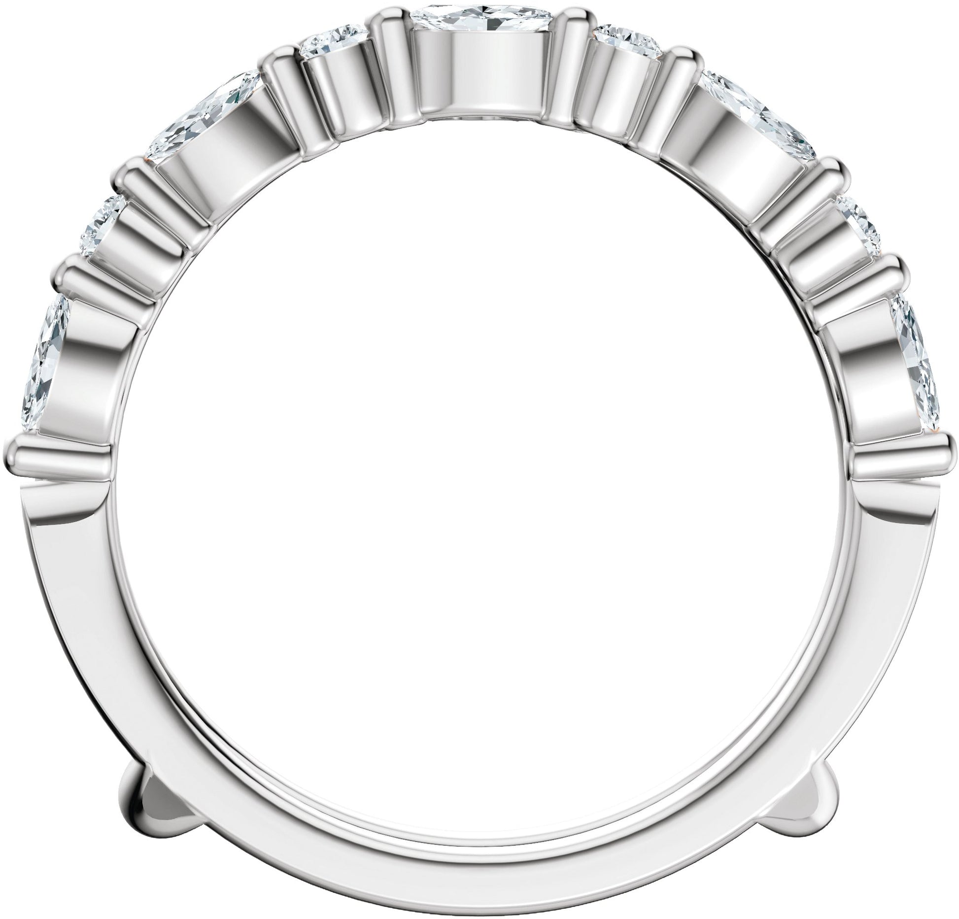 1/2 Ctw Lab-Grown Diamond Ring Guard - White Gold - Lab Grown Diamond