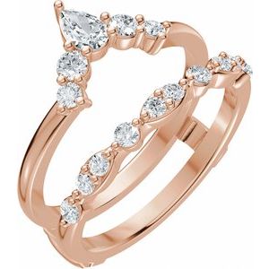 5/8 Ctw Pear Lab-Grown Diamond Ring Guard