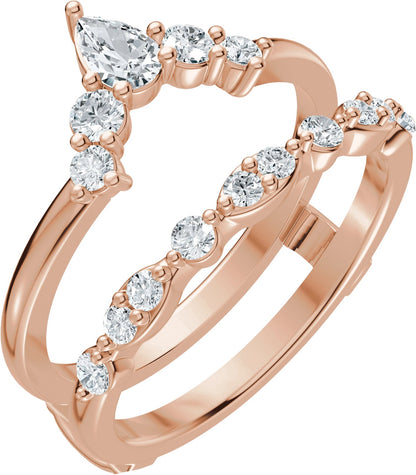 5/8 Ctw Pear Lab-Grown Diamond Ring Guard