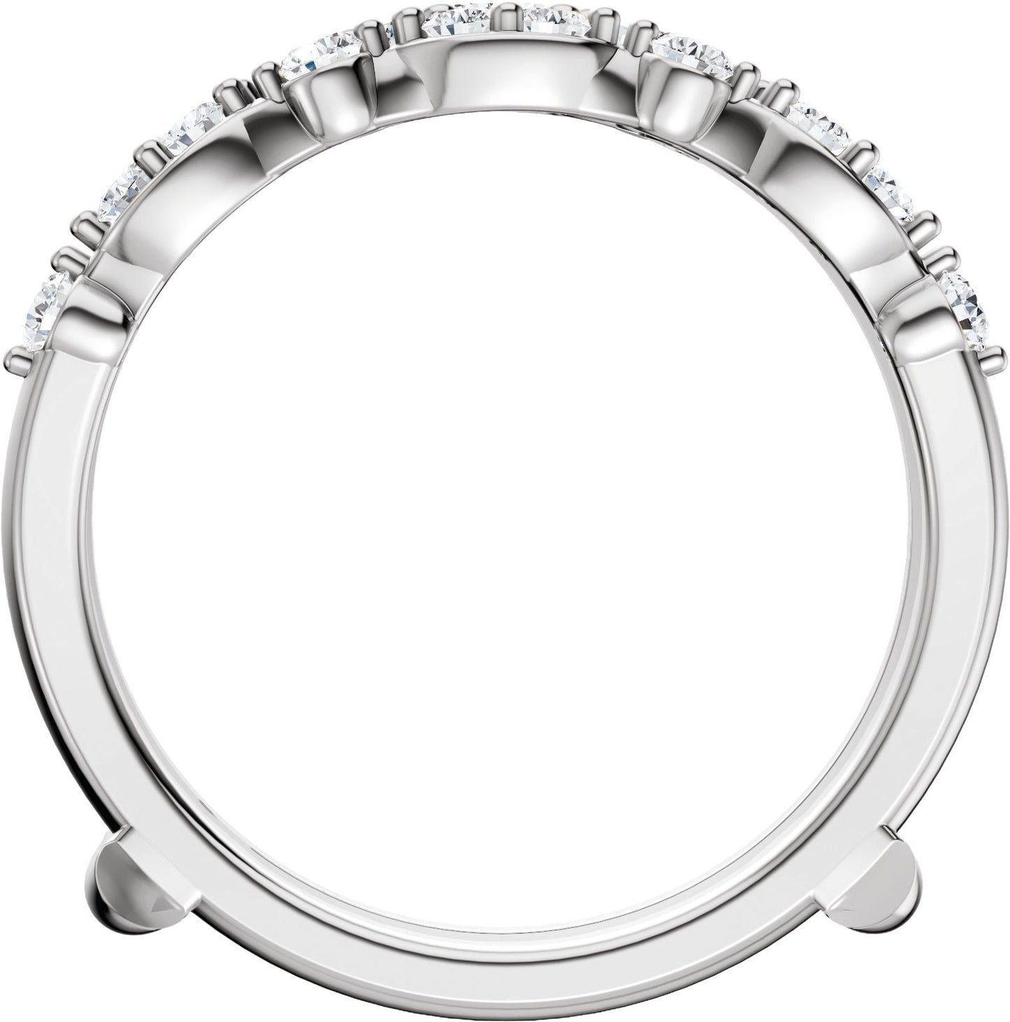 5/8 Ctw Pear Lab-Grown Diamond Ring Guard - White Gold - Lab Grown Diamond
