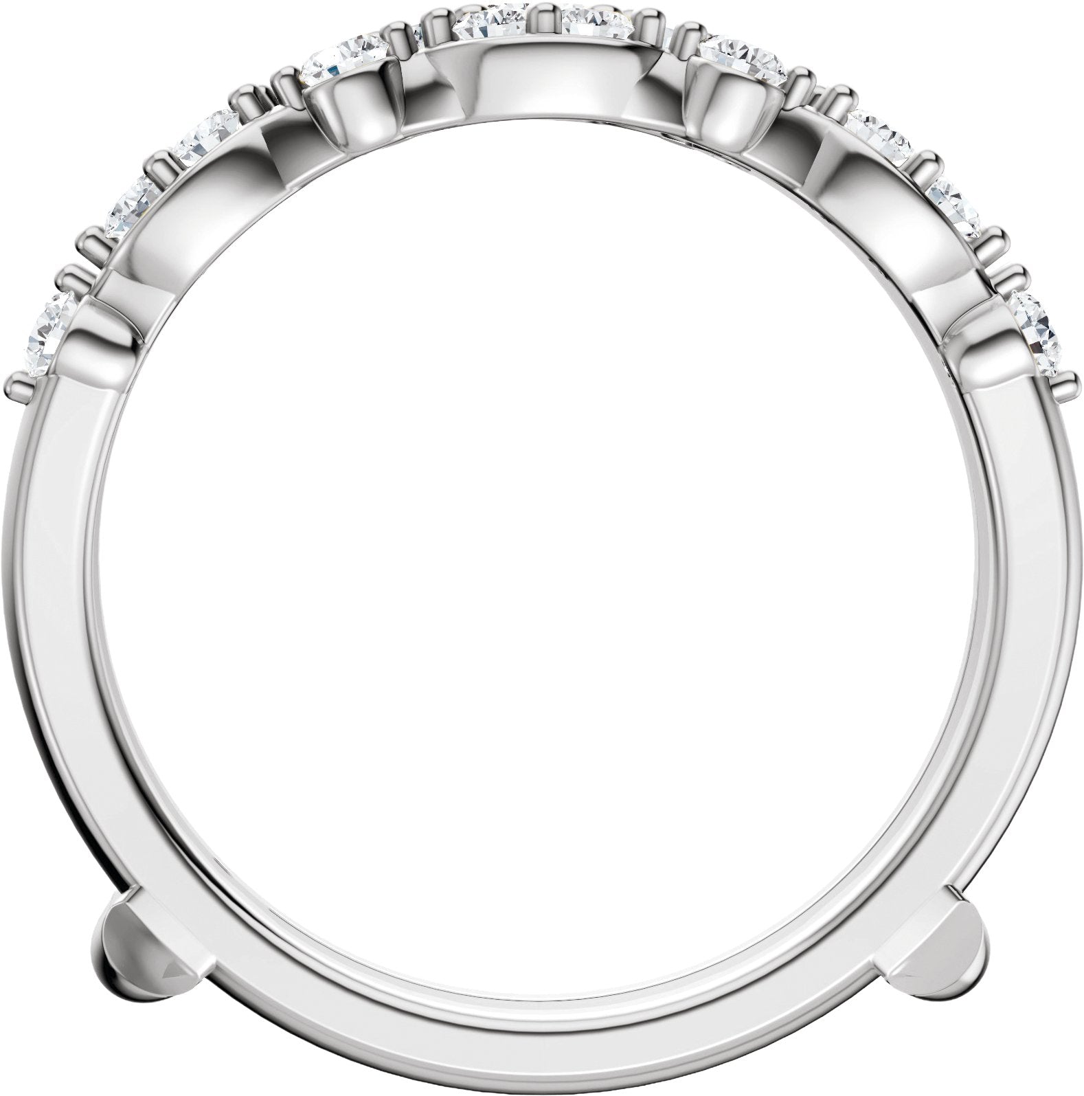 5/8 Ctw Pear Lab-Grown Diamond Ring Guard - White Gold - Lab Grown Diamond