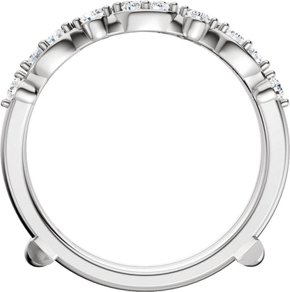 5/8 Ctw Pear Lab-Grown Diamond Ring Guard - White Gold - Lab Grown Diamond