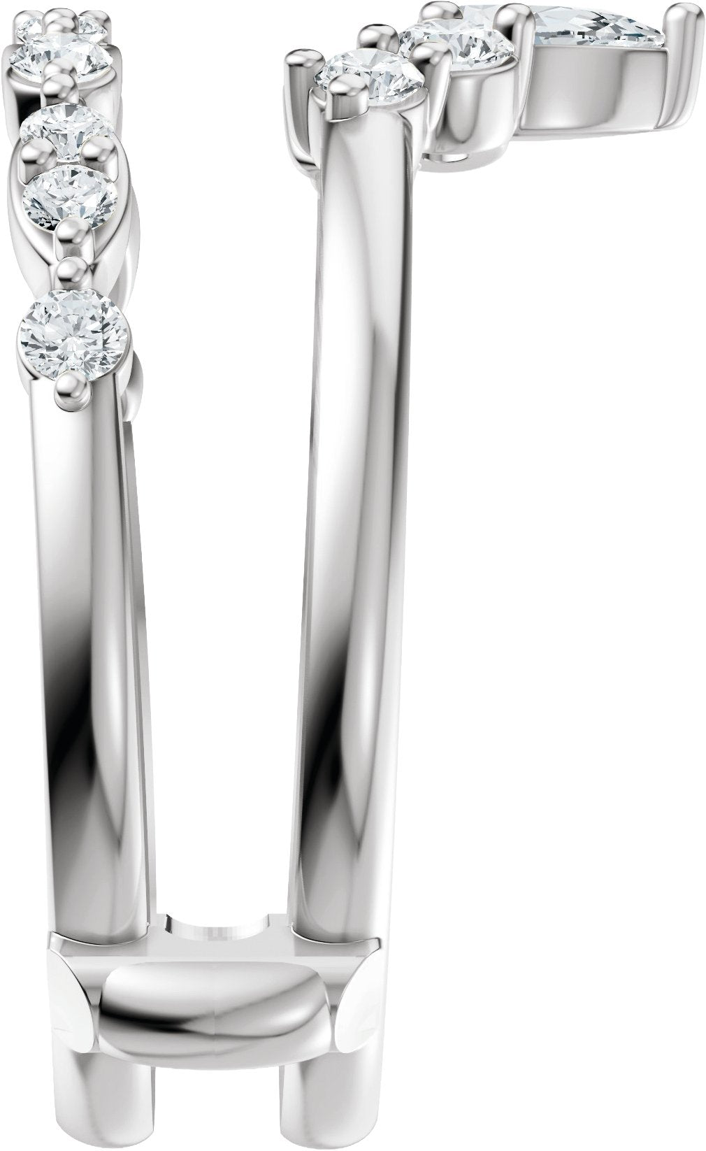 5/8 Ctw Pear Lab-Grown Diamond Ring Guard - White Gold - Lab Grown Diamond