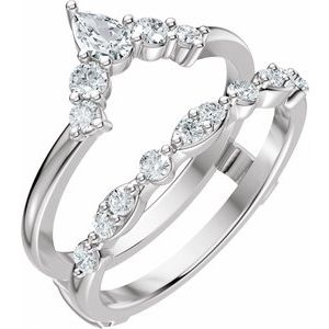 5/8 Ctw Pear Lab-Grown Diamond Ring Guard