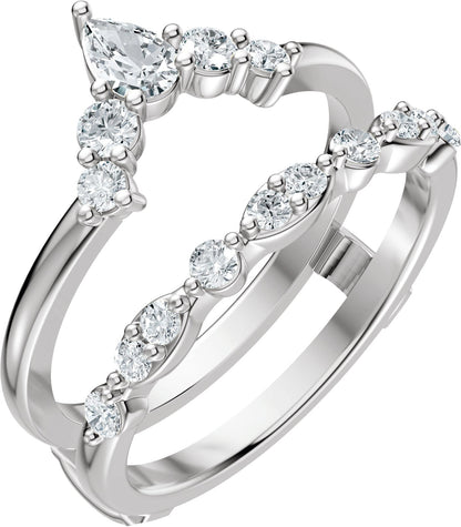 5/8 Ctw Pear Lab-Grown Diamond Ring Guard