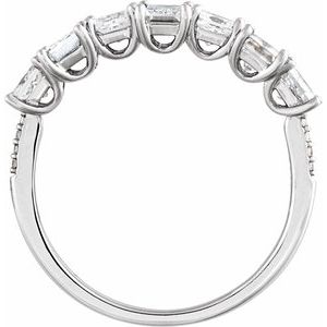 1 1/5 Ctw Emerald Lab-Grown Diamond Anniversary Band