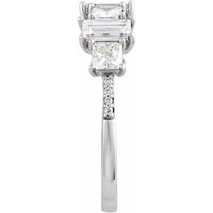 1 1/5 Ctw Emerald Lab-Grown Diamond Anniversary Band
