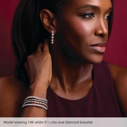 5 1/2 Ctw Oval Lab-Grown Diamond Line Bracelet - Lab Grown Diamond