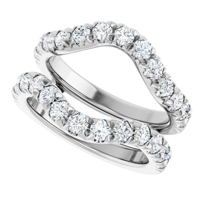 1 1/2 Ctw Lab-Grown Diamond Ring Guard - White Gold - Lab Grown Diamond