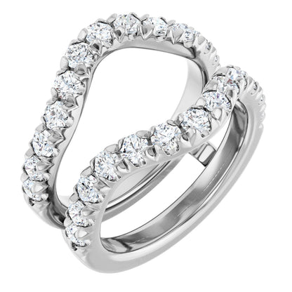 1 1/2 Ctw Lab-Grown Diamond Ring Guard - White Gold - Lab Grown Diamond