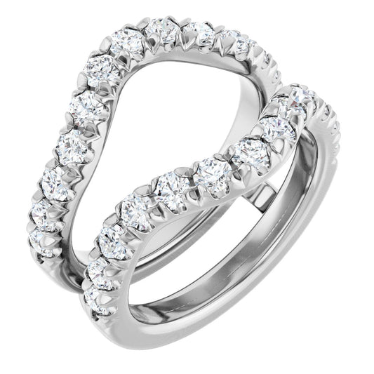 1 1/2 Ctw Lab-Grown Diamond Ring Guard - White Gold - Lab Grown Diamond