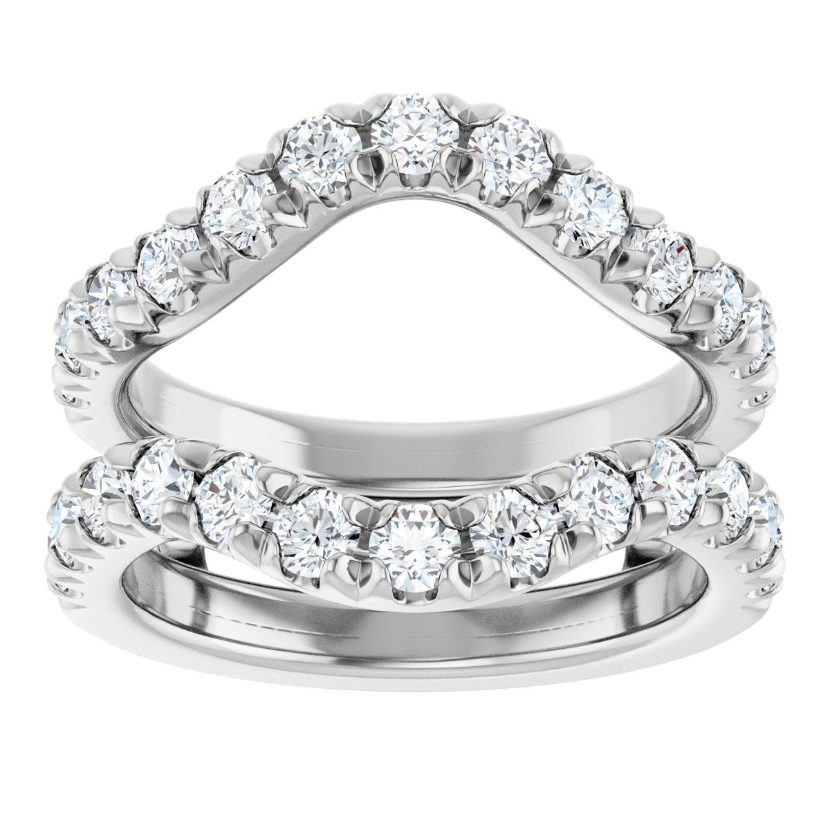 1 1/2 Ctw Lab-Grown Diamond Ring Guard - White Gold - Lab Grown Diamond